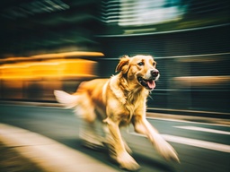 개 달리는 거리 도시