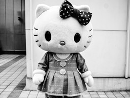 헬로 키티 인형의 벡터 삽화