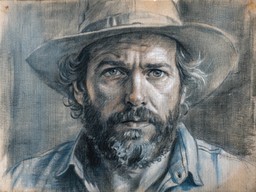 모자 를 입은 사람의 그림