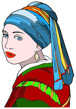 소녀 와 A Pearl Clipart