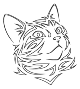tribal 고양이 머리