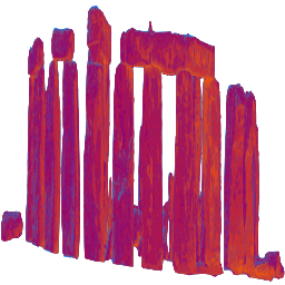 추상적인 다채로운 stonehenge