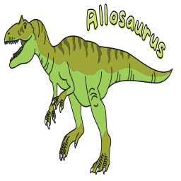 A T - 그것에 Word Allosaurus와 Rex