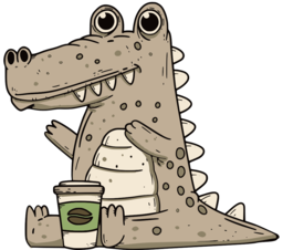 만화 crocodile 와 커피