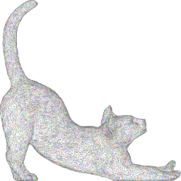 빛 회색 고양이 stretching