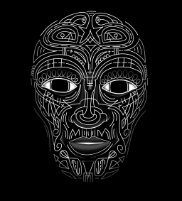 패턴 tribal 마스크