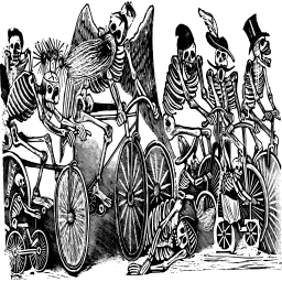 skeletons 승마 자전거