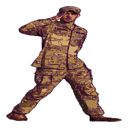 군인 saluting animated