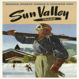 sun valley 농부 일러스트