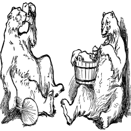 두 곰 마시는