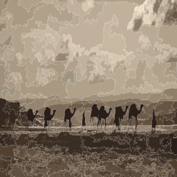 실루엣 camel caravan