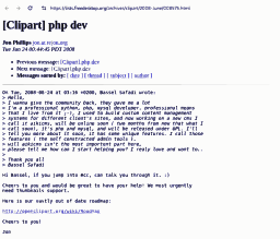 clipart php dev 이메일 스크린 샷
