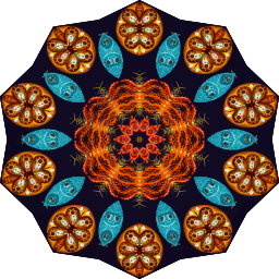 hexagons 2를 가진 다채로운 mandala