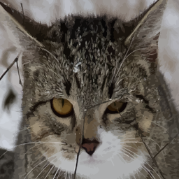 강렬한 wildcat 얼굴 초상화
