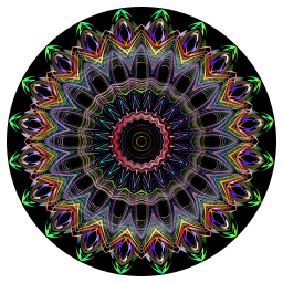 neon 광선 꽃 mandala
