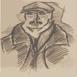 안경 과 모자 의 남성 의 그림