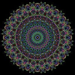 화려한 레이어 mandala rosette
