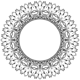 ornate 화염 sunburst 원형 구조 선 예술