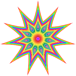 심령 무지개 starburst 폭발