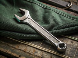 piece wood 위의 vector illustration wrench