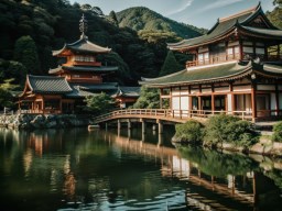 body 물 한가운데의 japanese temple