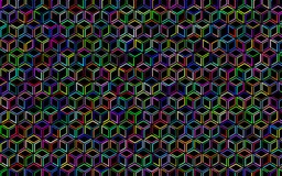 검은색 배경 함께 multi colored geometric shapes
