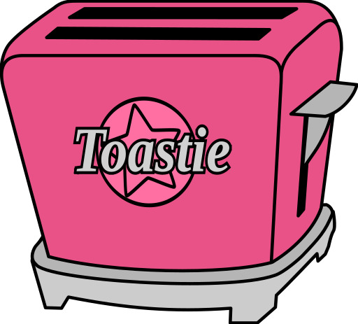 만화 Toaster 와 Toaster 로고 에 그것