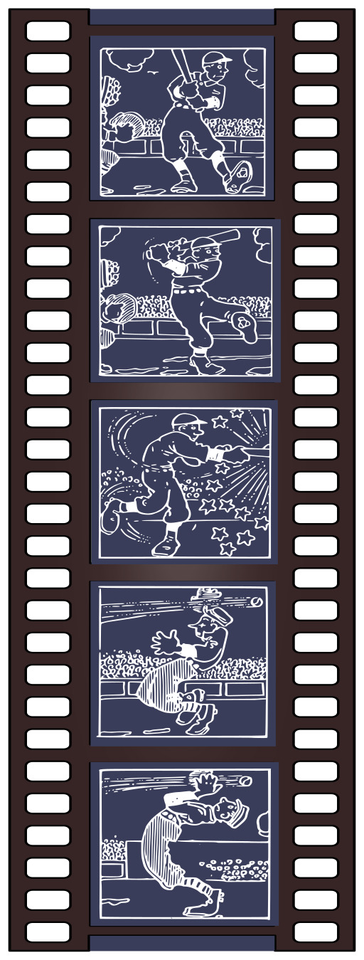 A 영화 Strip With A Blue 배경
