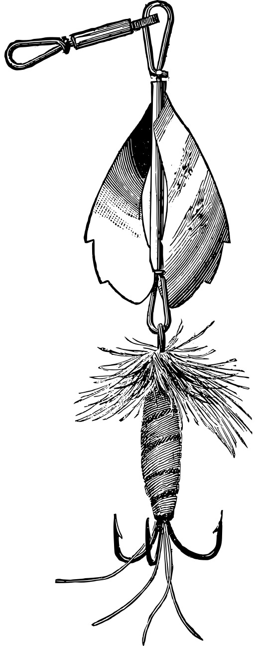 낚싯바늘 attached to it이 있는 물고기ing lure