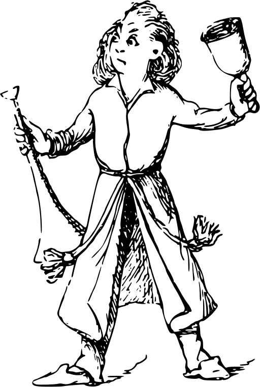 블랙 And White A Man Holding A Knife