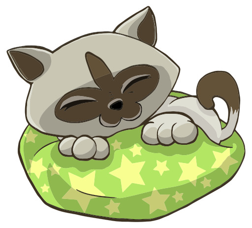 고양이 자 에 a 베개 Vector