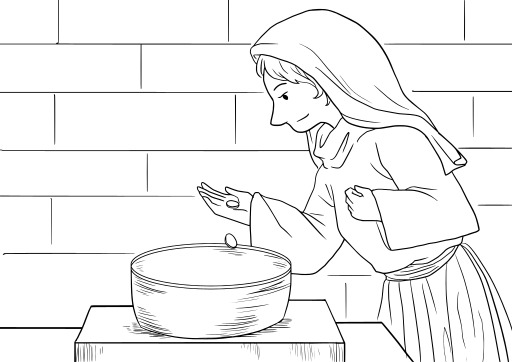여성 숙소 In The Kitchen Coloring Page