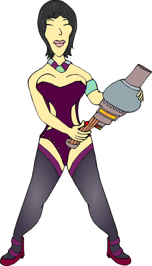 여성 With A Hammer In Her Hand