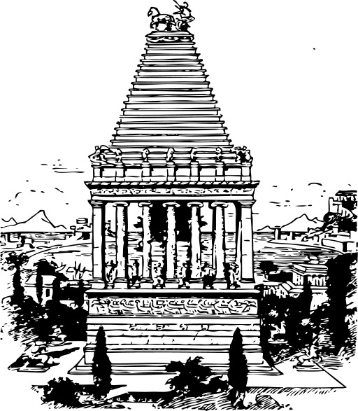 블랙 And White A Temple