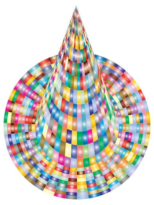 화려한 Party Hat On A White Background