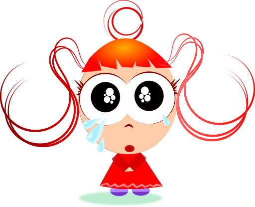 her 눈s closed이 있는 little girl crying
