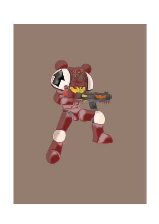 레드 로봇 With A Gun In His Hand