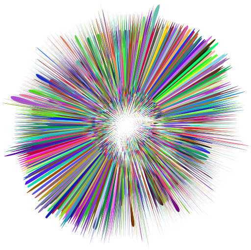 다채로운 Explosion Of Colored Lines On A White Background 3