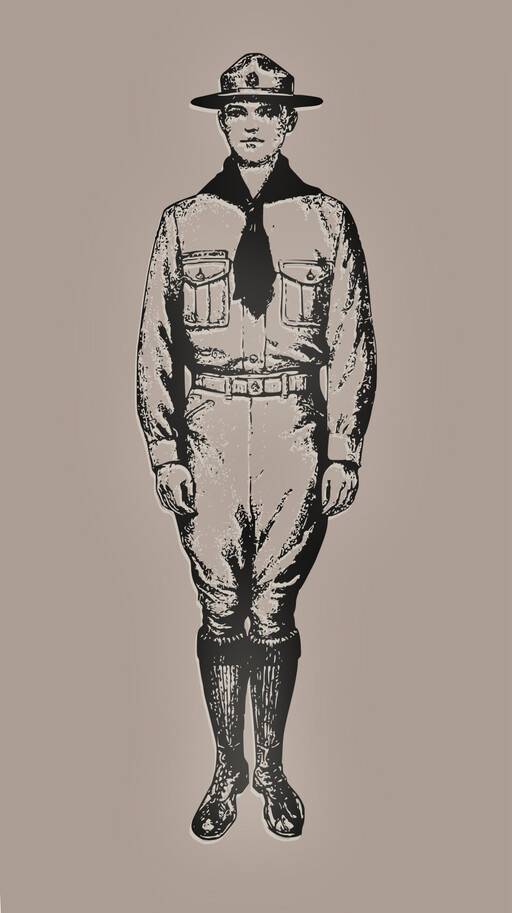 유니폼 을 입은 남성 의 그림