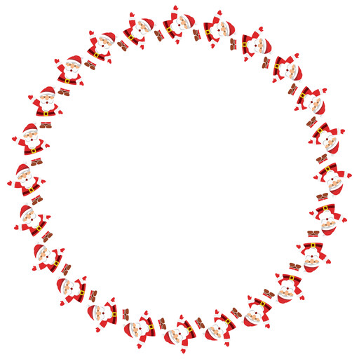 A Circle Made Up 의 Santa Clauss 과 다른 Santa Clauss