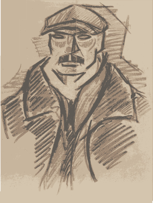 안경 과 모자 의 남성 의 그림
