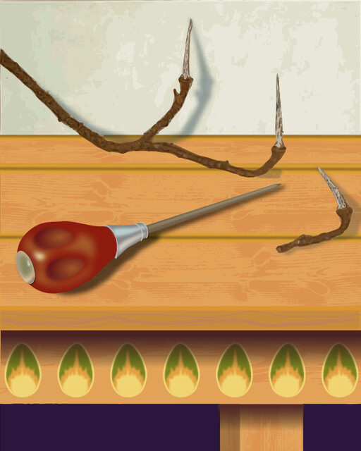 벡터-illustration-walking-stick-matchstick