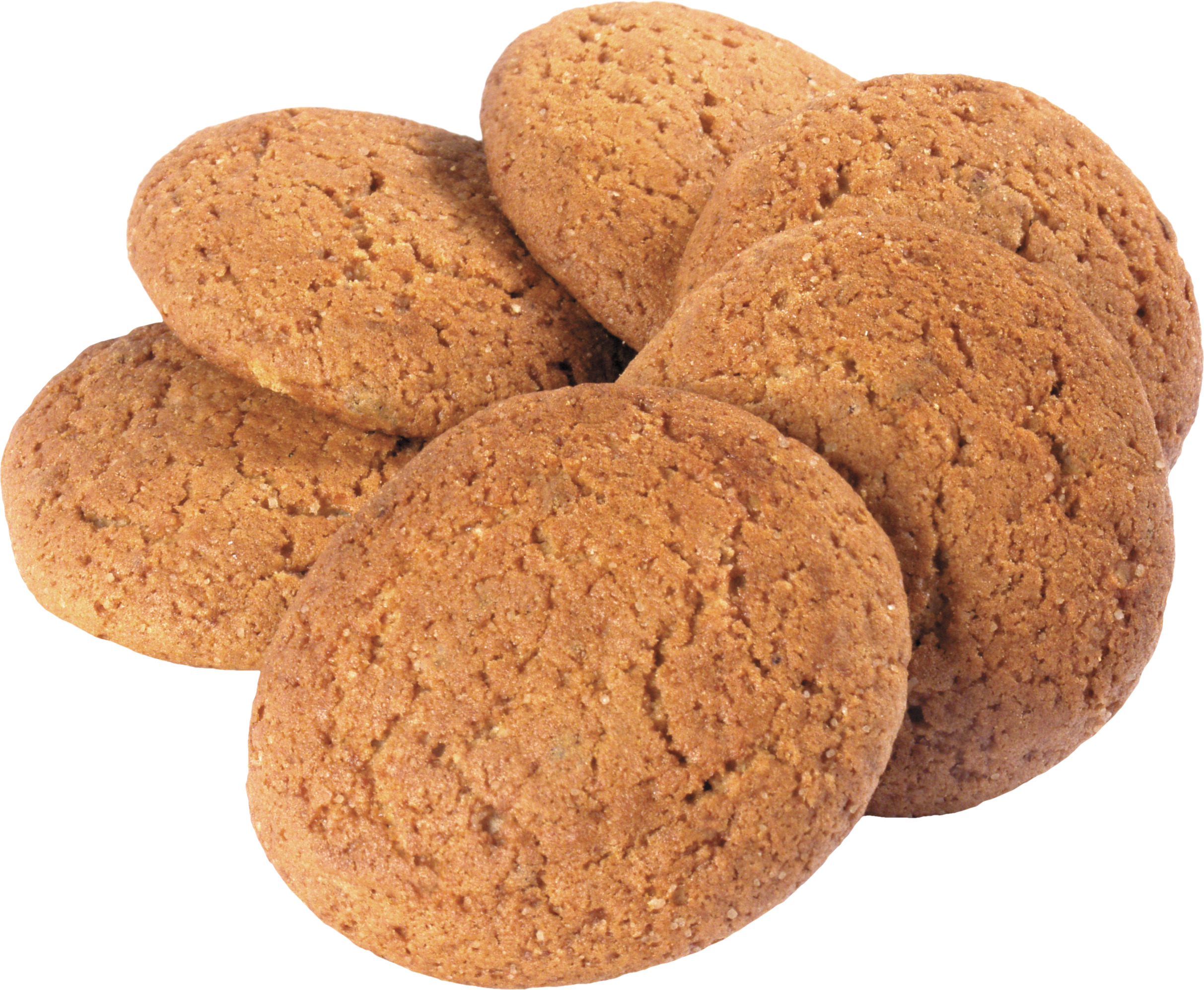 흰색 배경 위의 pile ginger cookies