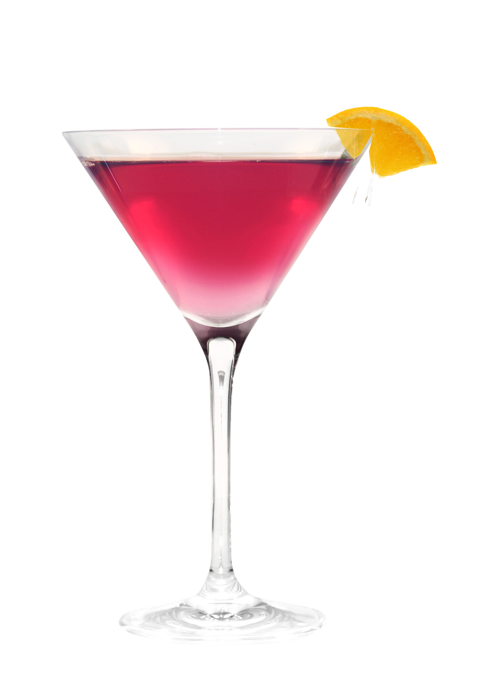 rim 위의 빨간색 cocktail 함께 slice 주황색