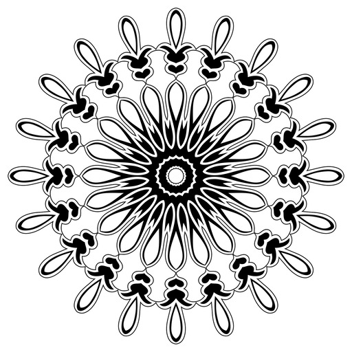 검정 과 화이트 Snowflake 6